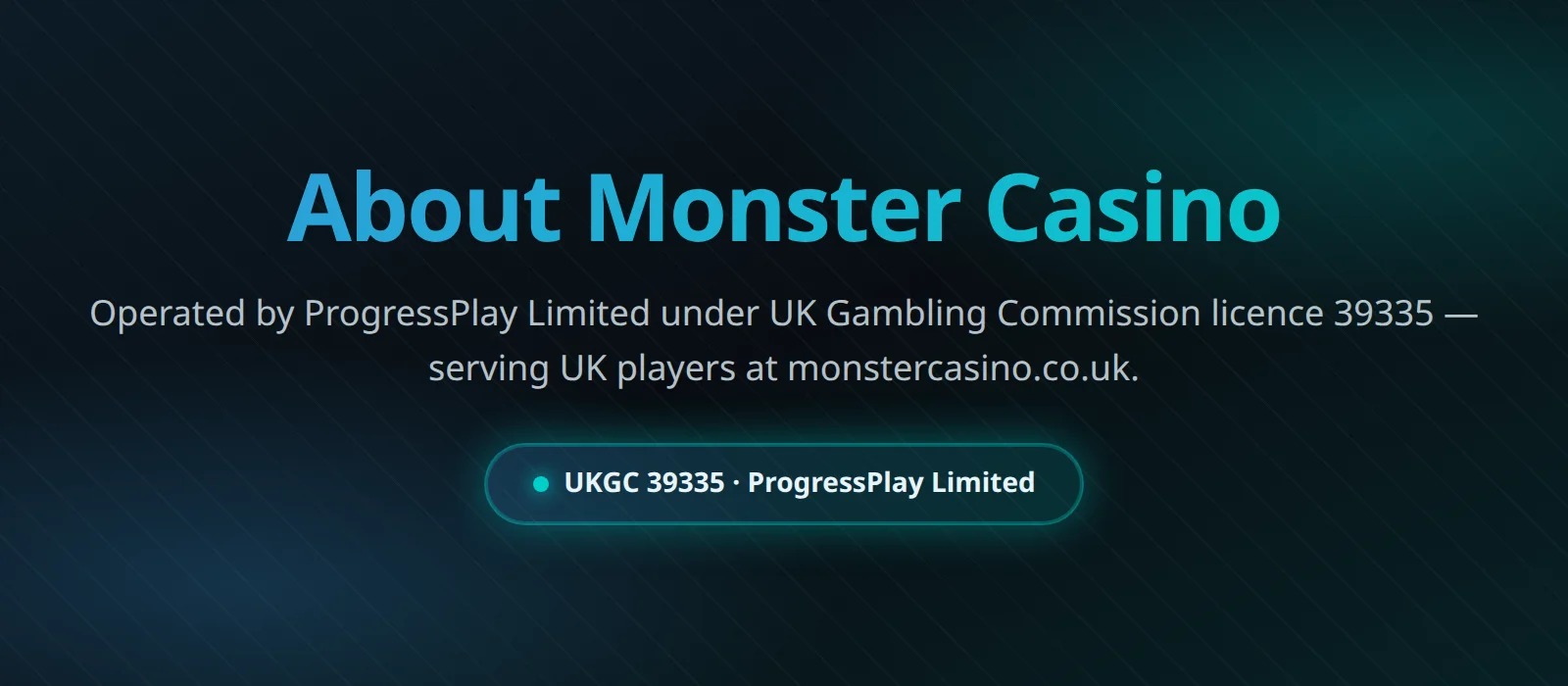 About Monster Casino - operator and compliance overview