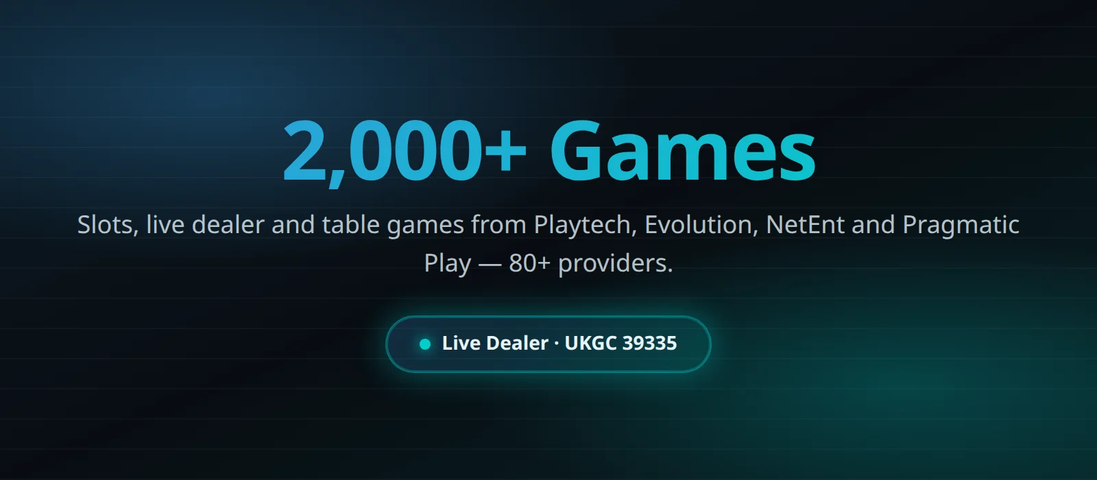Monster Casino games lobby with 2,000+ slots, live casino tables, jackpots and game shows